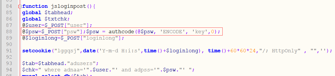 The authcode encrypt/decrypt routine
