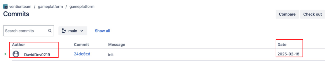 Commit history