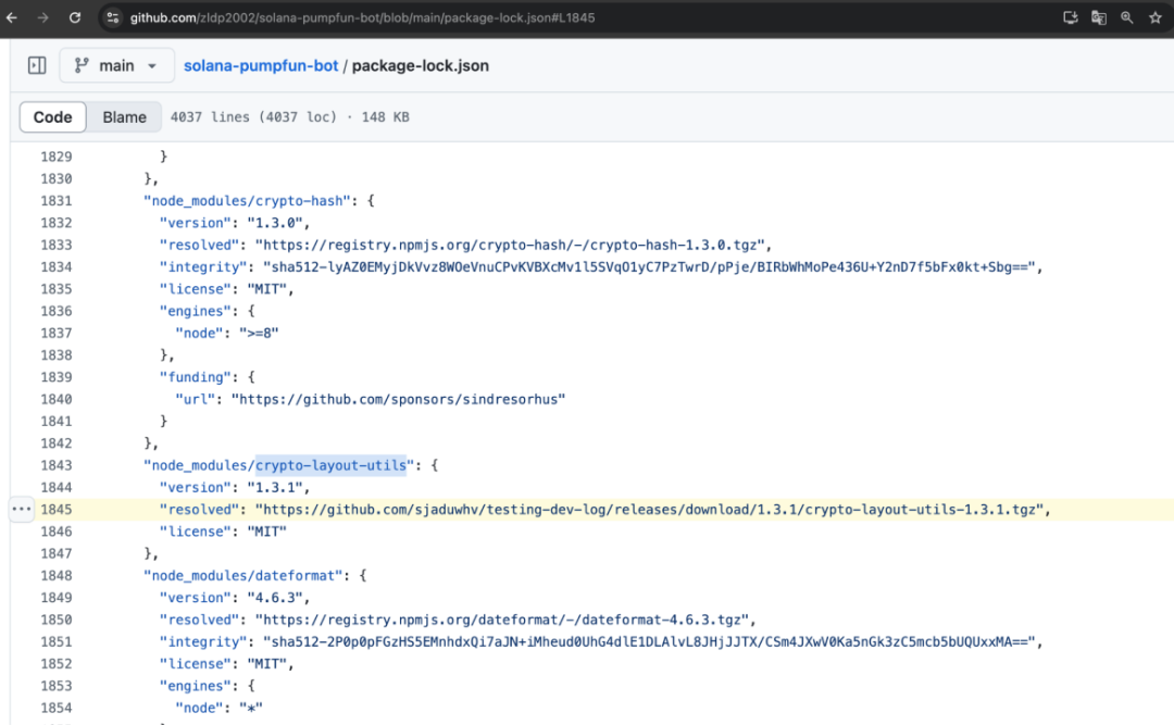 package-lock.json 中被替换的下载链接